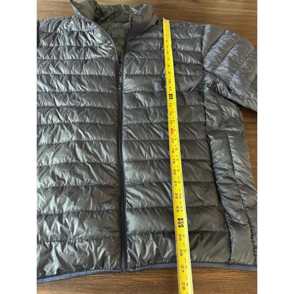 Uniqlo Down Nylon Lightweight Packable Puffer Jacket Mens XL Navy Blue Full Zip - Picture 5 of 7